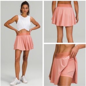 Lululemon Court Rival High-Rise Skirt - Color Pink Savannah (Size 18) Long